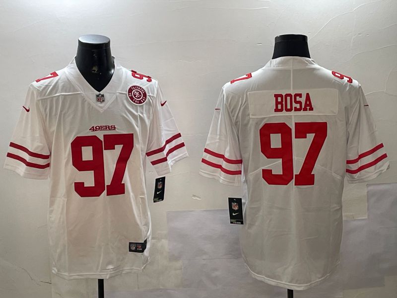 Men San Francisco 49ers #97 Bosa White Second generation 2024 Nike Limited NFL Jersey style 4->san francisco 49ers->NFL Jersey